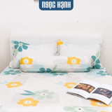  Bộ Chăn Ga tencel lụa hoa mai vàng xanh - Ngọc Hạnh Bedding 