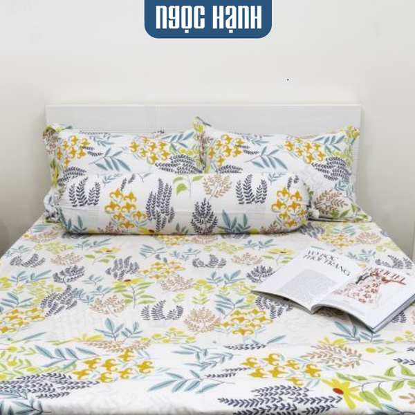Bộ Chăn Ga tencel lụa lá kim bảy màu - Ngọc Hạnh Bedding