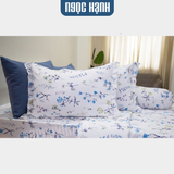  Bộ Drap Giường Tencel Silky Hoa Nhí Xanh - Ngọc Hạnh Bedding 