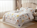  Bộ Ga Gối Phi Lụa Tencel Daisy thoáng mát, mềm mịn họa tiết HOA NỀN XANH DƯƠNG nệm 5cm 10cm 15cm 20cm -  Ngọc Hạnh Bedding 