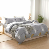  Bộ Ga Gối Phi Lụa Tencel Daisy thoáng mát, mềm mịn họa tiết HOA NỀN XANH DƯƠNG nệm 5cm 10cm 15cm 20cm -  Ngọc Hạnh Bedding 