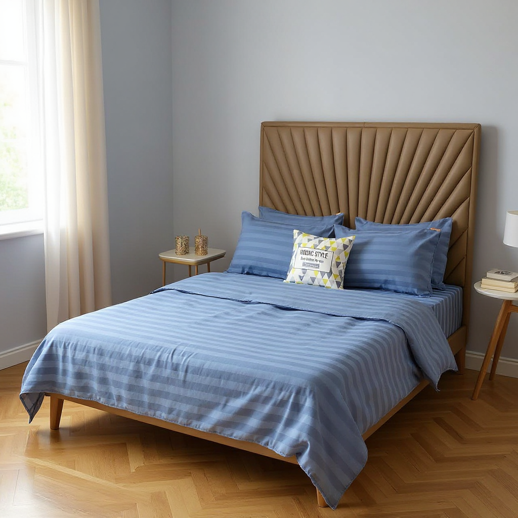  Bộ Ga Gối JACQUARD KHÁCH SẠN SỌC Mềm Mịn, Thoáng Khí, An Toàn Cho Da, dành cho nệm 5cm 10cm 15cm 20cm  -  Ngọc Hạnh Bedding 