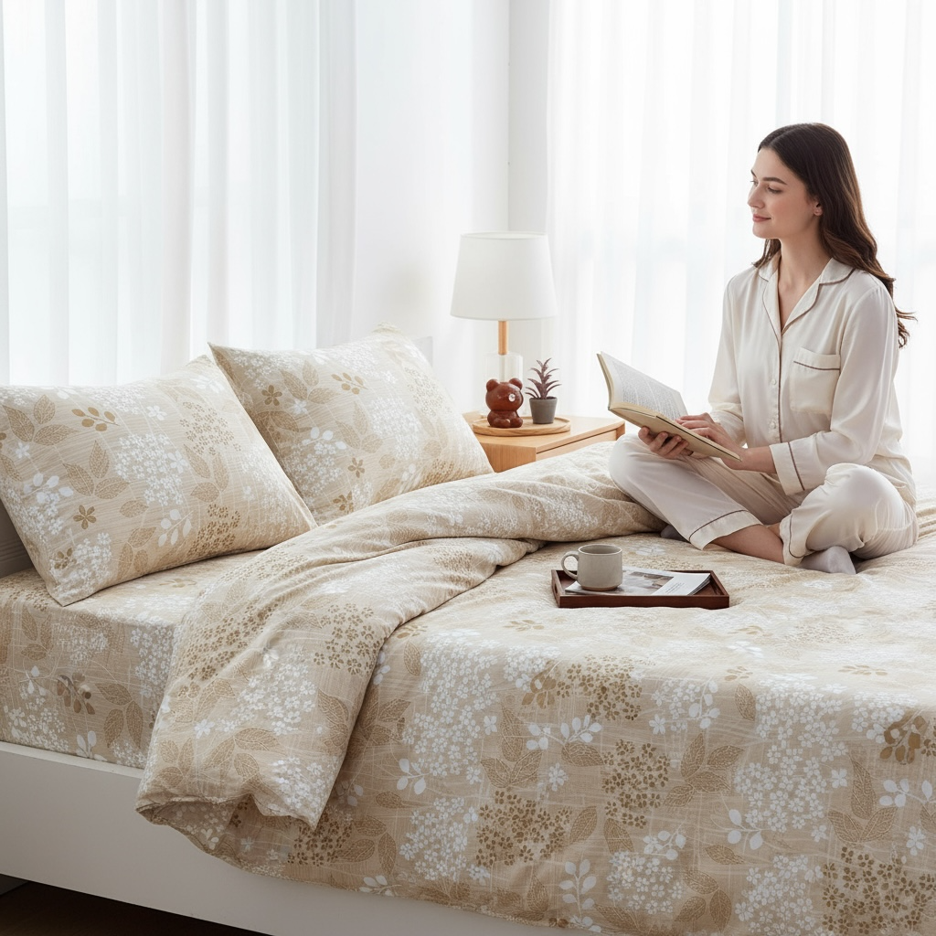  Bộ Chăn Ga Gối Modal Microfiber nhung mềm, thấm hút nhanh - Ngọc Hạnh Bedding 
