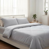  Bộ Chăn Ga Gối Lụa Tencel Lina Cao Cấp màu xám chì nệm 20cm trở xuống - Ngọc Hạnh Bedding 