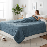  Bộ Chăn Ga Gối Lụa Tencel Lina Cao Cấp màu xanh đen đá nệm 20cm trở xuống - Ngọc Hạnh Bedding 