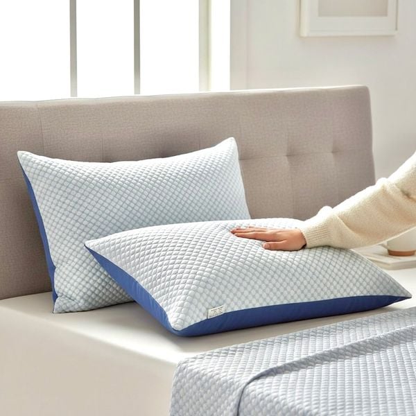  Gối Băng Lạnh Lông vũ mát lạnh ICOOL, không xù lông, mềm mại, thoáng khí - Ngọc Hạnh Bedding 