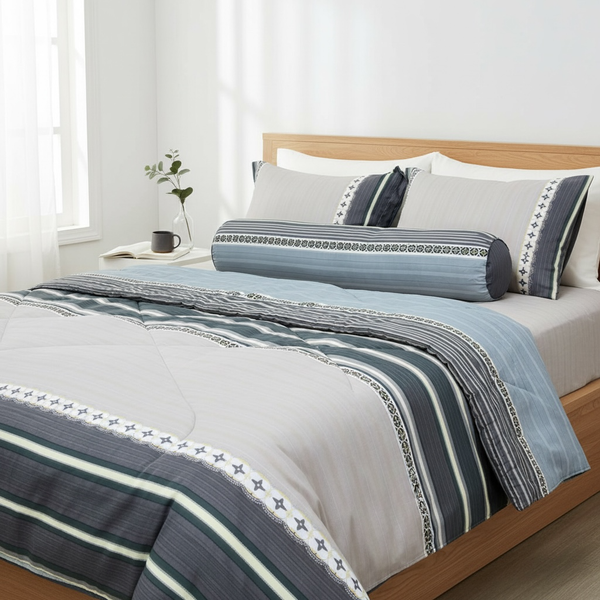  Bộ Chăn Ga Gối Lụa Tencel 40s SLeep Cool mát lạnh, mềm mịn nệm 5 10 15 20cm họa tiết Slcool01 SỌC NÂU HÌNH THOI - Ngọc Hạnh Bedding 