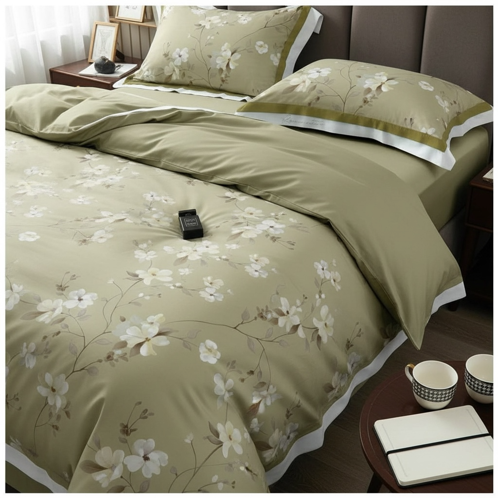  Bộ chăn ga gối LỤA TENCEL 60S mát lạnh, thoáng khí nệm 5 10 15 20cm - NGỌC HẠNH BEDDING 