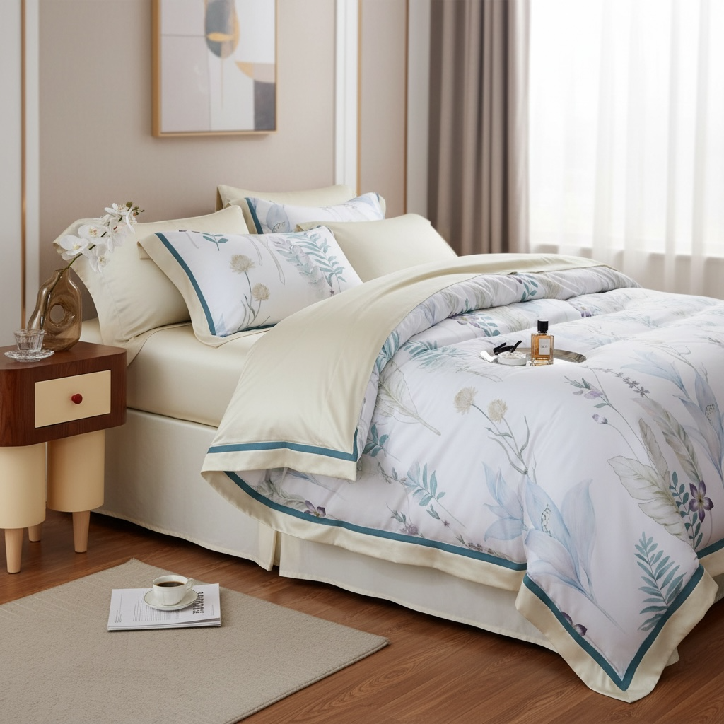  Bộ chăn ga gối LỤA TENCEL 60S mát lạnh, thoáng khí nệm 5 10 15 20cm - NGỌC HẠNH BEDDING 