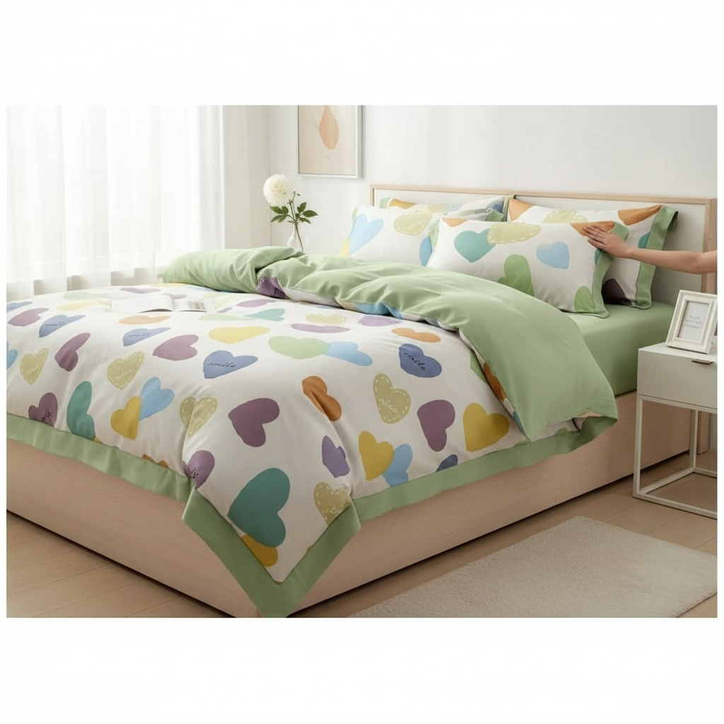  Bộ chăn ga gối LỤA TENCEL 60S mát lạnh, thoáng khí nệm 5 10 15 20cm - NGỌC HẠNH BEDDING 