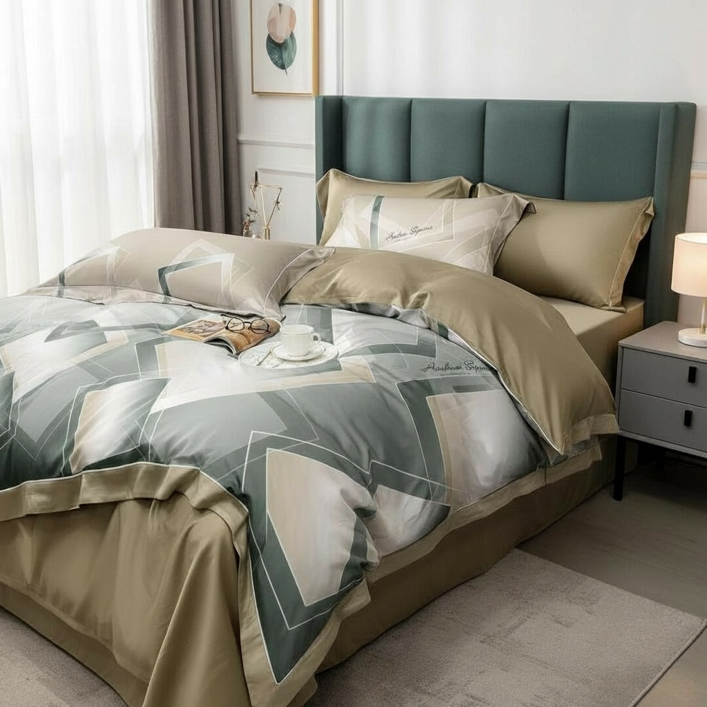  Bộ chăn ga gối LỤA TENCEL 60S mát lạnh, thoáng khí nệm 5 10 15 20cm - NGỌC HẠNH BEDDING 