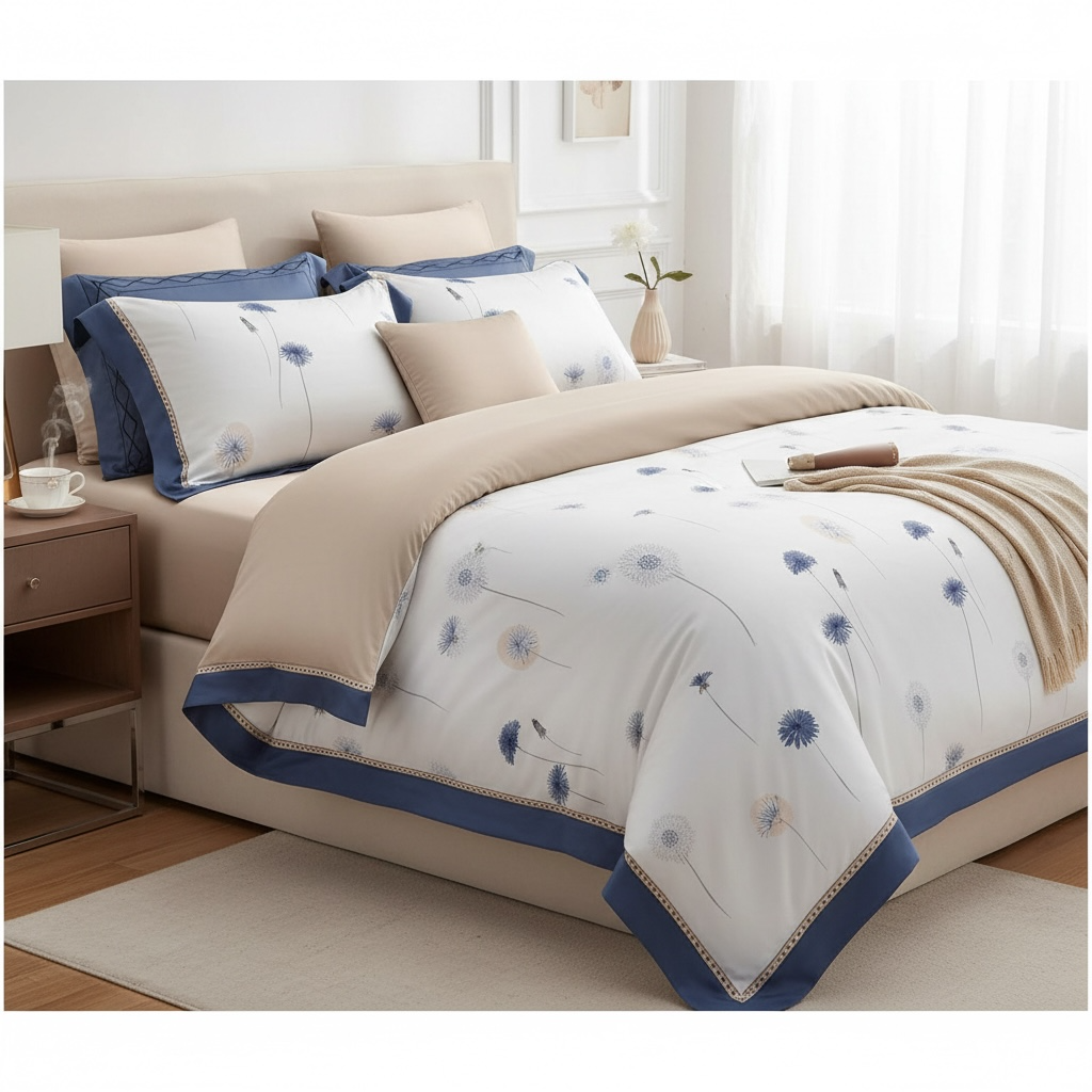  Bộ chăn ga gối LỤA TENCEL 60S mát lạnh, thoáng khí nệm 5 10 15 20cm - NGỌC HẠNH BEDDING 