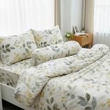  Bộ Chăn Ga Gối 100% Cotton sợi tự nhiên, không pha poly, an toàn cho da nệm 20cm trở xuống - Ngọc Hạnh Bedding 