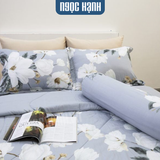  BỘ DRAP GIƯỜNG TENCEL SILKY HOA QUỲNH TRẮNG - NGỌC HẠNH BEDDING 