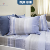  Bộ chăn ga tencel lụa Sọc Ngang Xen Kẻ - Ngọc Hạnh Bedding 