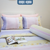  Bộ Drap Giường Tencel Lụa Sọc Hồng Tím - Ngọc Hạnh Bedding 