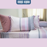  Bộ Drap Giường tencel lụa 80s Sọc Hồng - Drap Giường Ngọc Hạnh 