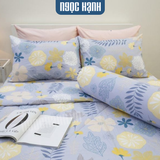  BỘ DRAP GIƯỜNG COTTON CM XANH VƯỜN HOA - NGỌC HẠNH BEDDING 