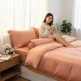  Bộ Chăn Ga Gối LỤA TENCEL 80s mát lạnh, mềm mịn, thấm hút tốt hơn linen, nệm 10cm đến 20cm - Ngọc Hạnh Bedding 