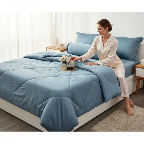  Bộ Chăn Ga Gối LỤA TENCEL 80s mát lạnh, mềm mịn, thấm hút tốt hơn cotton và linen, nệm 5 10 15 20cm - Ngọc Hạnh Bedding 