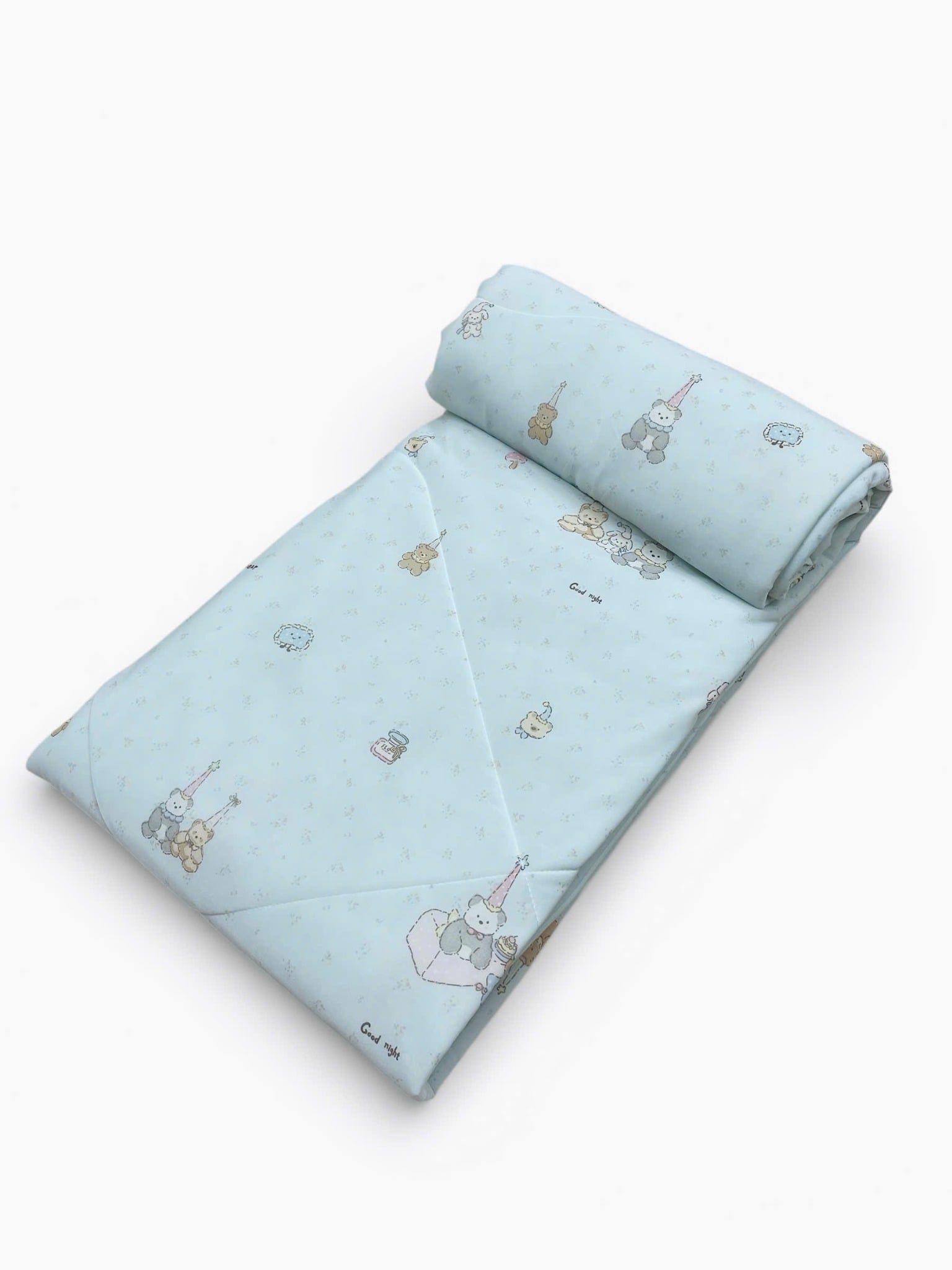  Chăn Lạnh ICOOL Gấu nền xanh da trời nhạt - Mát lạnh mùa hè - NGỌC HẠNH ICOOL 