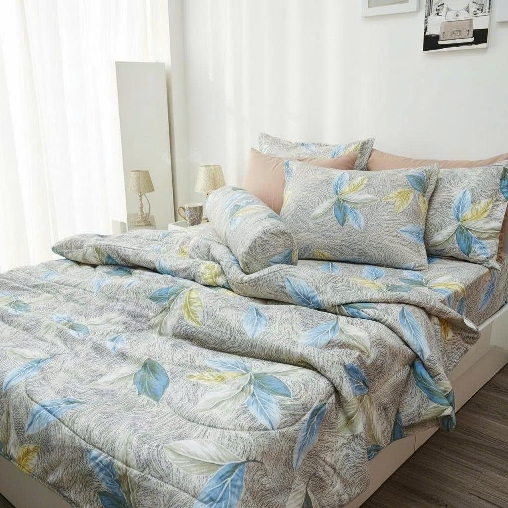  Bộ Chăn Ga Gối Lụa Tencel 40s SLeep Cool mát lạnh, mềm mịn nệm 5 10 15 20cm họa tiết HOA NỀN BE TIÊU - Ngọc Hạnh Bedding 