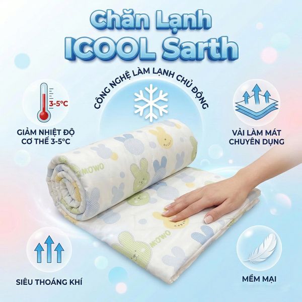  Chăn Lạnh ICOOL THỎ XANH THỎ VÀNG mềm mại, mát lạnh, thoáng khí - NGỌC HẠNH BEDDING 