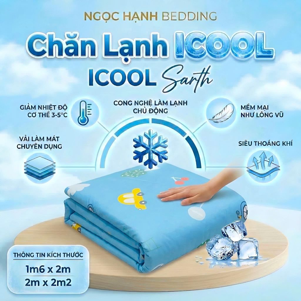  Chăn Lạnh ICOOL Toys - Mát lạnh mùa hè - NGỌC HẠNH ICOOL 
