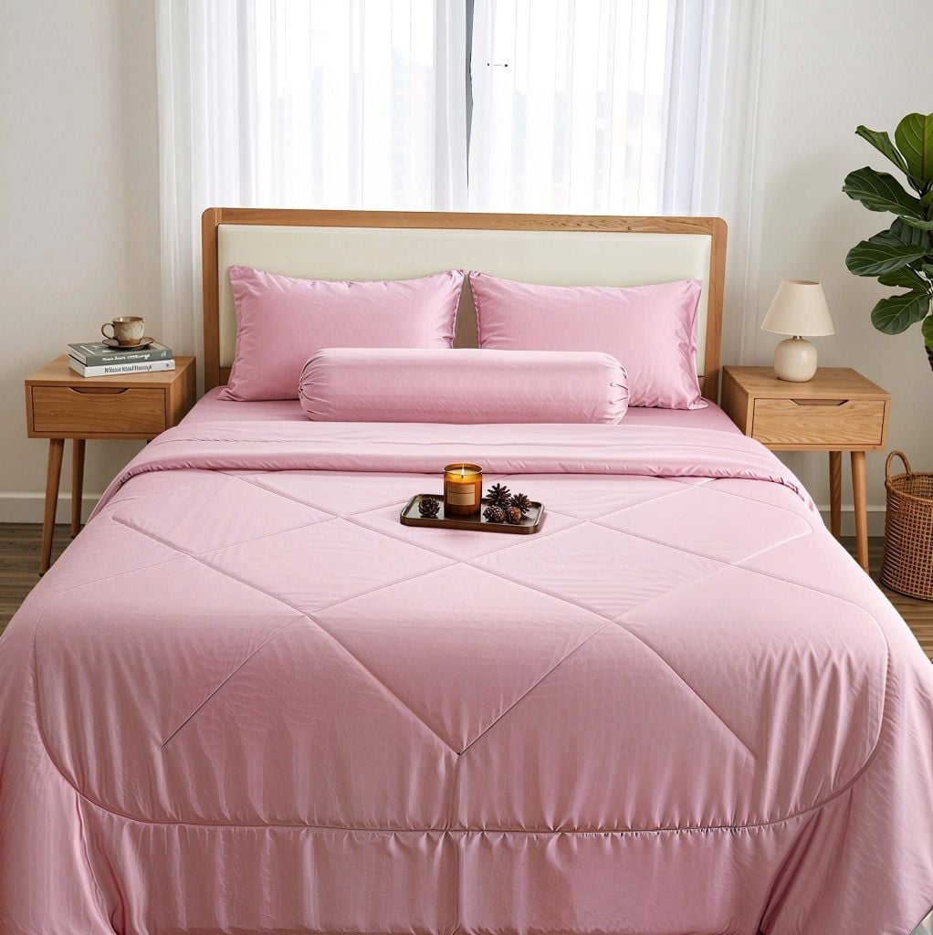  Bộ Chăn Ga Gối LỤA TENCEL 80s mát lạnh, mềm mịn, thấm hút tốt hơn linen, nệm 10cm đến 20cm - Ngọc Hạnh Bedding 