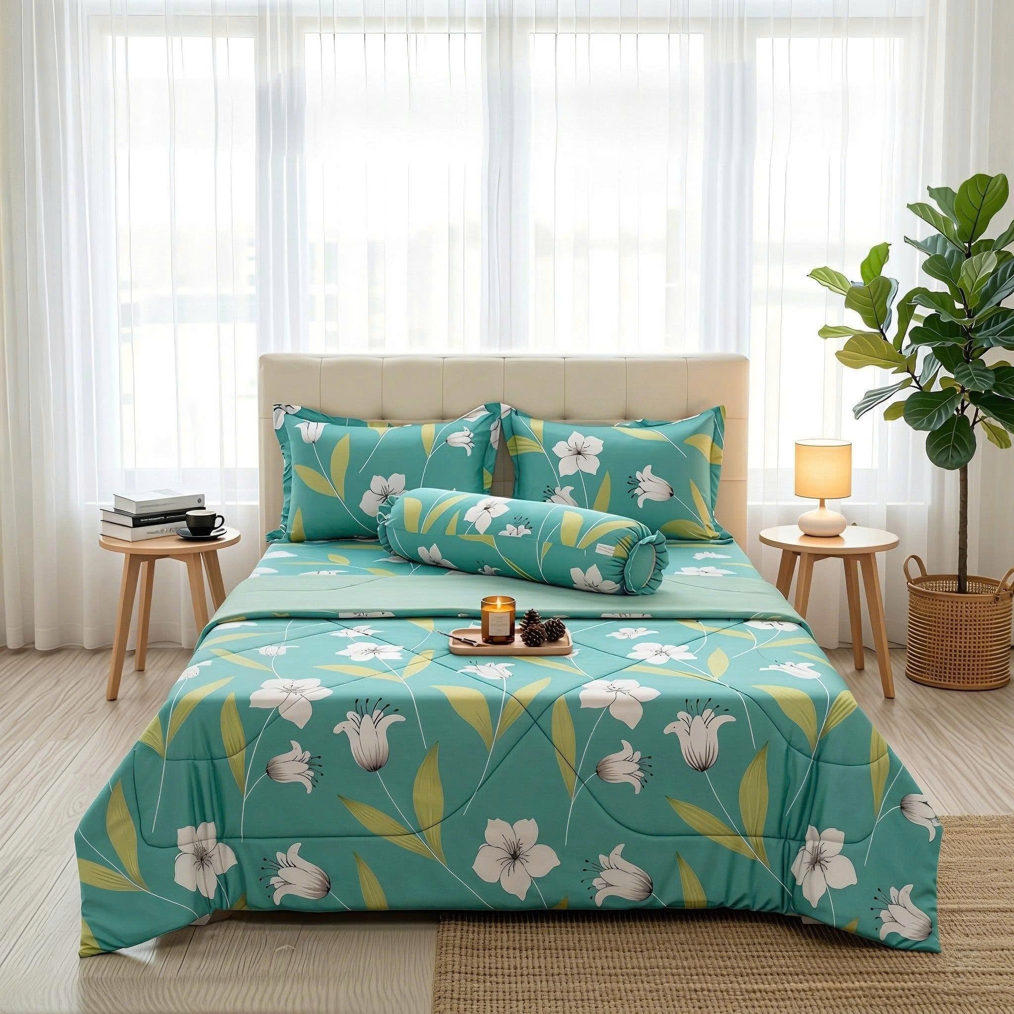  Bộ Ga Gối Phi Lụa Tencel Daisy thoáng mát, mềm mịn nệm 5cm 10cm 15cm 20cm -  Ngọc Hạnh Bedding 