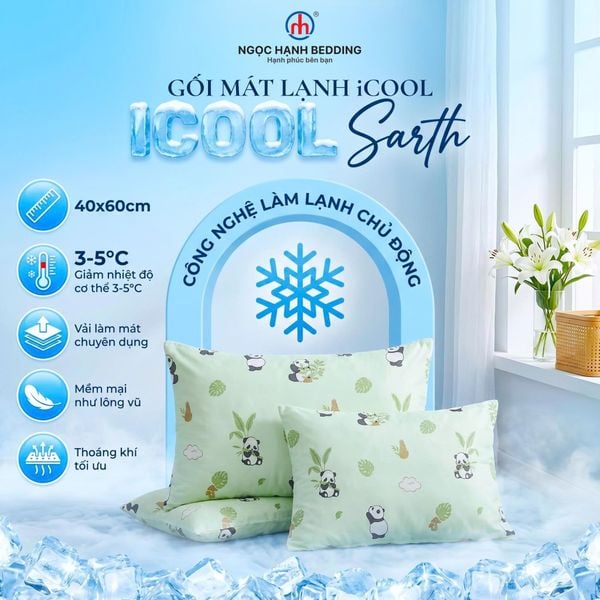  GỐI Mochi iCool Sarth MÁT LẠNH, LÔNG VŨ MỀM MẠI, SIÊU MỊN, THOÁNG KHÍ - Ngọc Hạnh Bedding 