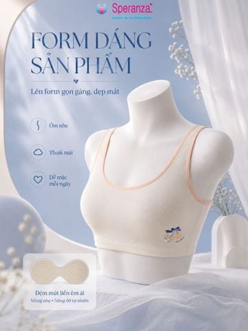 COMBO 2 Áo Lá Modal Speranza SPAL1019SH Mút Liền Thấm Hút Thoáng Khí