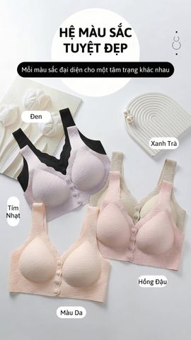 [Size 90kg] Áo Lót Cài Trước Không Gọng Zstyle ZAL3248NK Nâng Ngực