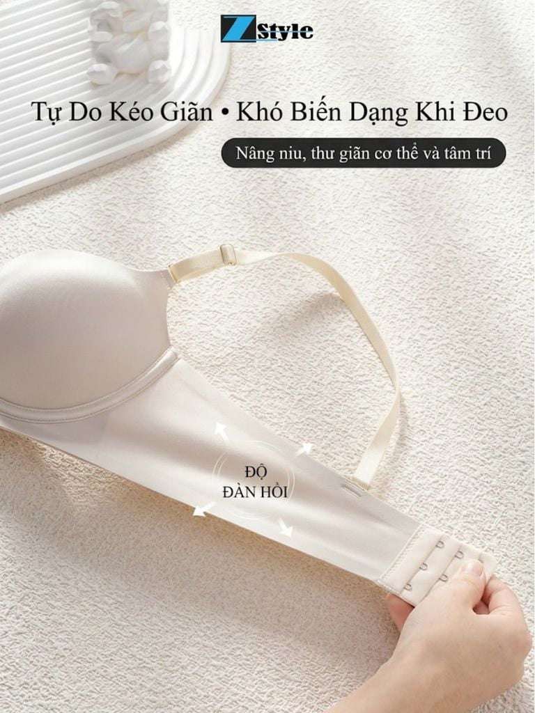 Áo Lót Zstyle ZAL992NK Su Đúc Phối Satin Nâng Ngực Chống Trượt