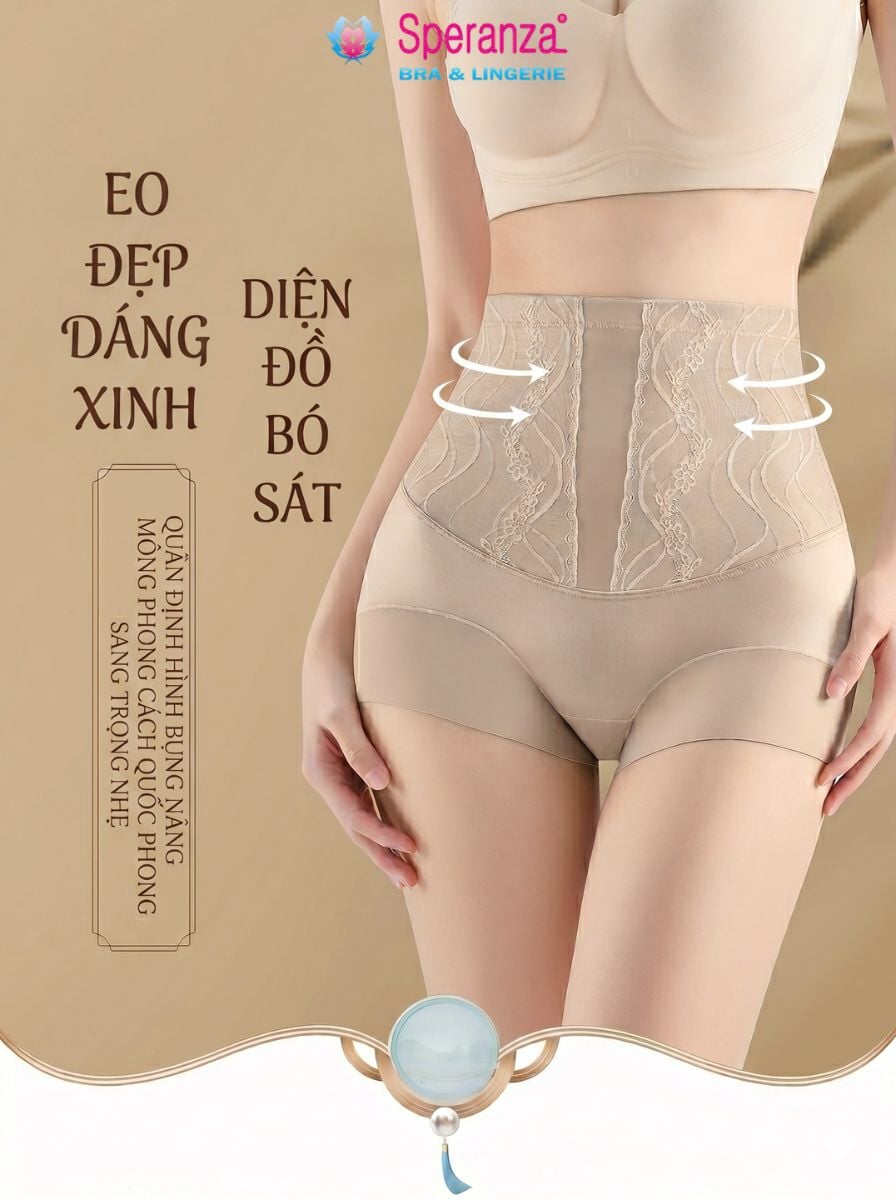 Quần Gen Bụng Zstyle ZQG9669NK Lưng Cao Phối Ren Nâng Mông
