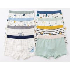 Combo 4 Quần Lót Boxer Bé Trai J-me Cotton Loại A Kháng Khuẩn 5A