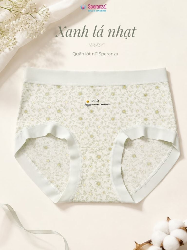 Quần Lót Nữ Speranza Q149NK Hoa Nhí Cạp Mềm Co Giãn Thoáng Mát
