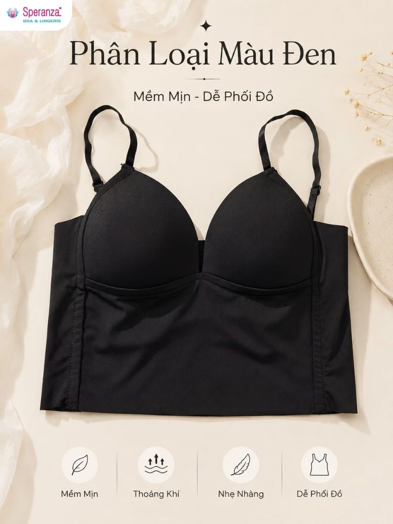 Áo Lá Nữ Speranza SPAL556SH Không Gọng Mút Mỏng Co Giãn 4 Chiều
