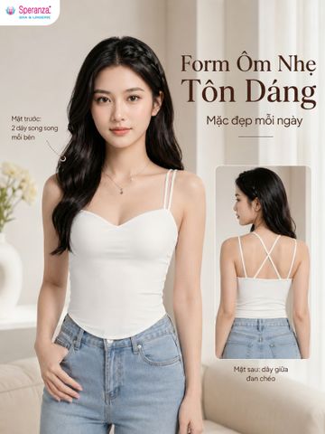 Áo Lá Nữ 4 Dây Speranza SPAL122 Có Mút Không Gọng Ôm Dáng Mềm Mịn