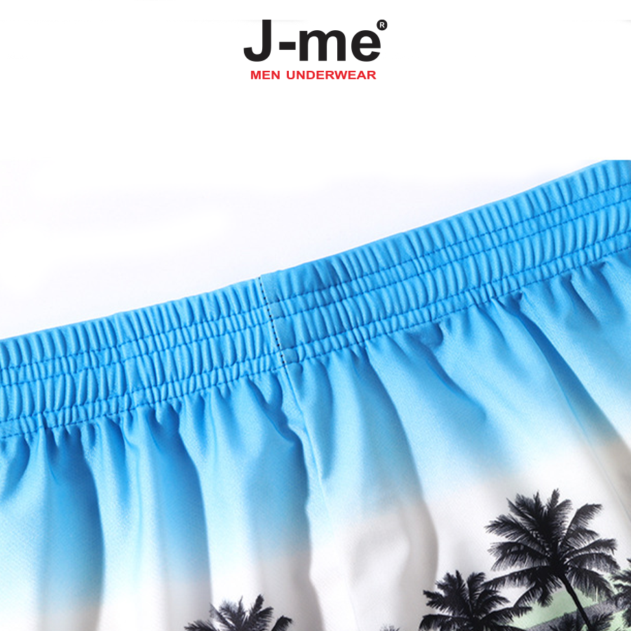 Quần bơi nam J-me họa tiết cây dừa , 60kg đến 80kg mặc vừa, co dãn 4 chiều, kiểu dáng thể thao - JMB1812SH