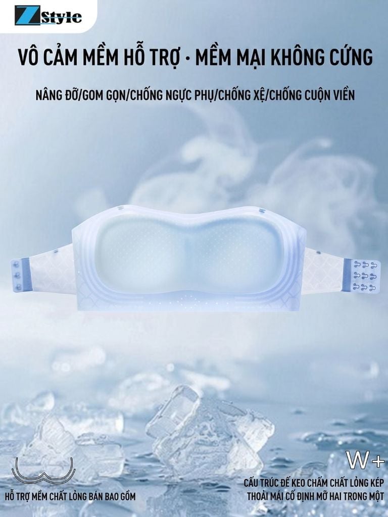Áo Lót Không Dây Zstyle ZAL1001NK Su Đúc Tàng Hình Không Gọng Chống Trượt Tuyệt Đối Cho Mặc Đầm Quây Áo Ống
