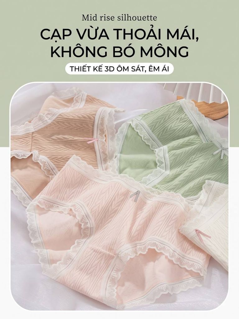 Combo 3 Quần Lót Nữ Speranza SPQ724SH Kháng Khuẩn 5A Mềm Mại