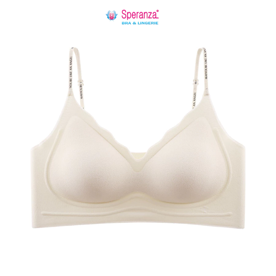 Áo Lót Không Gọng Nữ Cao Cấp Chất Chấm Tuyết Mịn, Nâng Ngực Tự Nhiên, Mặc Như Không Dây Vai Thời Trang, Không Vết Hằn SPA0023SH