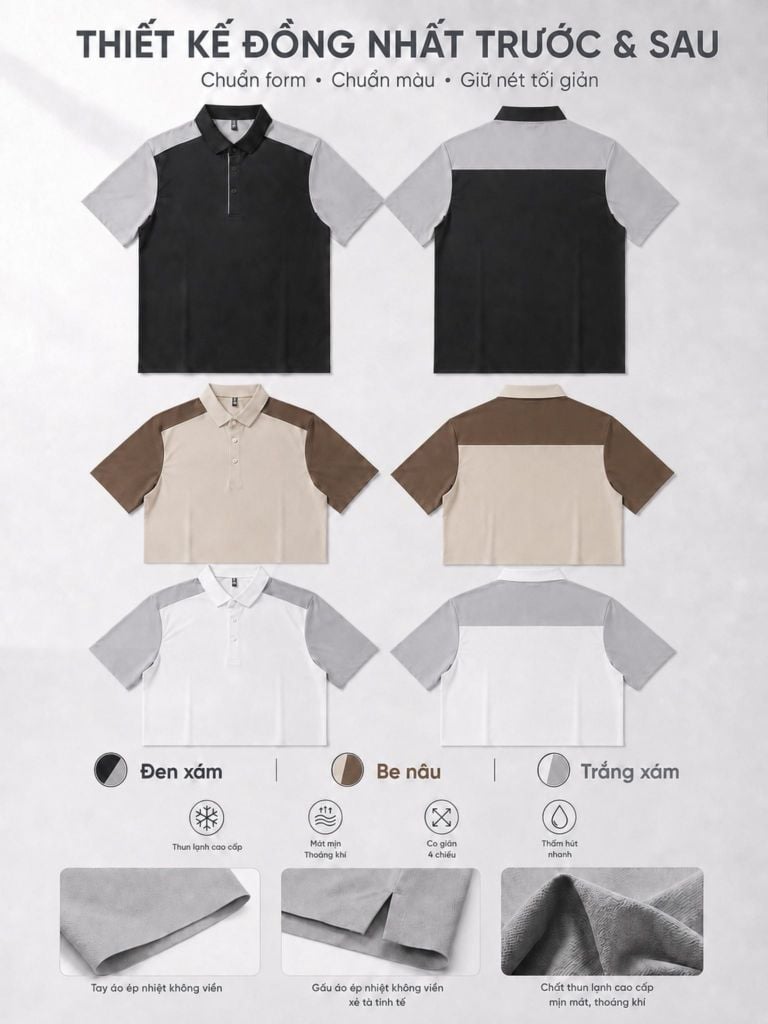 Áo Polo Nam Zstyle ZMT146SH Thun Lạnh Co Giãn Nút Cài Thoáng Khí