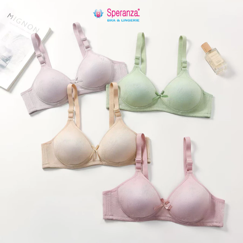 [ CÓ SIZE LỚN 40,42 ] Áo Ngực Nữ Không Gọng Nâng Ngực Êm Ái Speranza – Ren Hoa Cao Cấp, Co Giãn Tốt - SPA3330SH