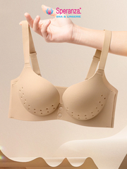 Áo Ngực Nữ Cao Cấp Speranza Nút Gài Trước Thoáng Khí – 3 Màu Đen Nâu Kem, Size M-3XL - SPA0817SH