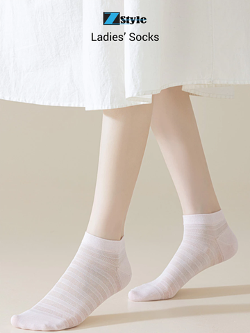 Combo 4 Đôi Vớ Nữ Zstyle – Co Giãn Tốt, Mềm Mịn, Kháng Khuẩn – Nhiều Màu Pastel Dễ Thương ZMS004SH