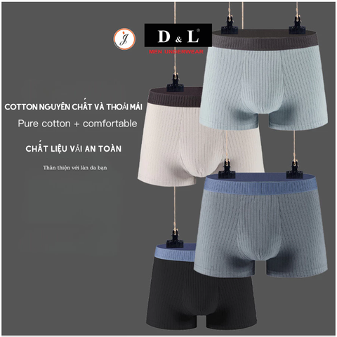 Quần sịp nam boxer , Cạp quần may liên, công nghệ dệt kim siêu co dãn, mềm mại thoải mái DL003SH