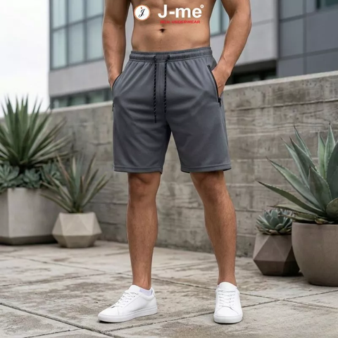Quần Short Nam Thể Thao J-me Cao Cấp - Chất Poly Spandex Co Giãn 4 Chiều, Thoáng Khí, Kháng Nước Nhẹ JMB076SH