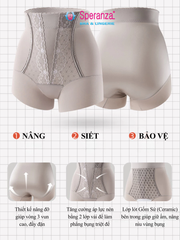 Quần Gen Bụng Ấm Tử Cung Speranza, Lót Tơ Tằm 10A Kháng Khuẩn, Siết Eo 2 Lớp Nâng Mông SPQG5087SH